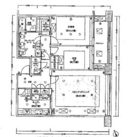 虎ノ門タワーズレジデンス 33階 間取り図