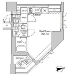 プライムアーバン本駒込 1301 間取り図