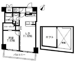 レジディア日本橋人形町2 1402 間取り図