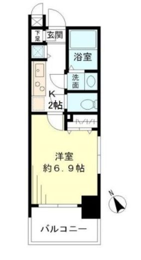 レジデンシア麻布十番 406 間取り図