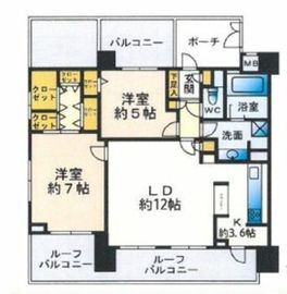 シティハイツ白金高輪 8階 間取り図