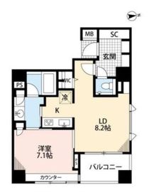 アクシア広尾 10階 間取り図