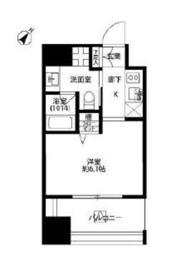 ベルファース水天宮前 204 間取り図