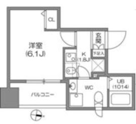 アジールコート中野坂上 803 間取り図