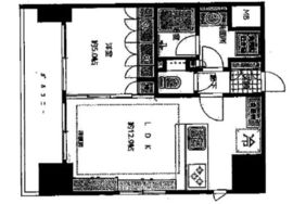 リリーゼ東京新富町 6階 間取り図