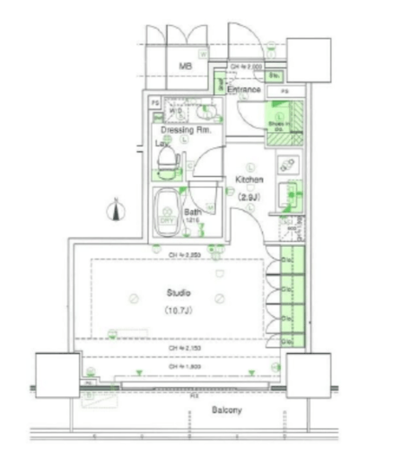 品川タワーフェイス 7階 間取り図