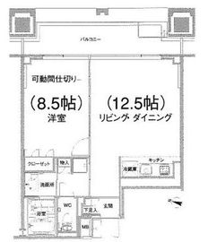 市ヶ谷スクエアレジデンス 1008 間取り図