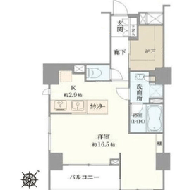 アスコットパーク日本橋浜町公園 8階 間取り図