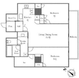 パレスビュー四番町 2階 間取り図