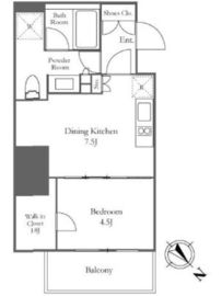 ザ・パークワンズ渋谷本町 5階 間取り図