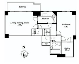 フォレストフォルム駒場 206 間取り図