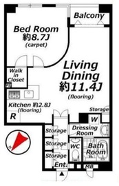 グランシティ三田三ノ橋 4階 間取り図