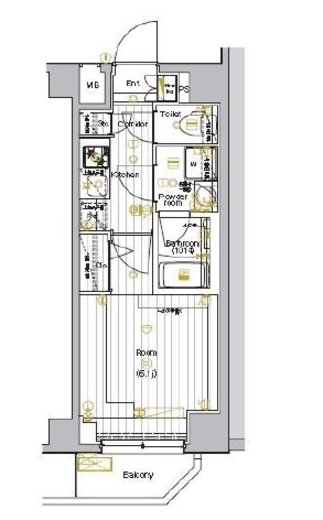プレミアムキューブ大崎Deux 3階 間取り図