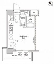 プラウドフラット戸越公園 214 間取り図