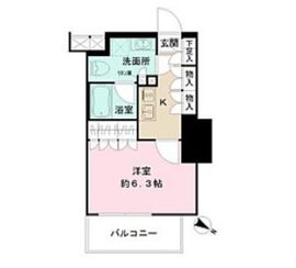 ザ・パークワンズ渋谷本町 6階 間取り図