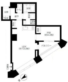 中目黒アトラスタワー 27階 間取り図