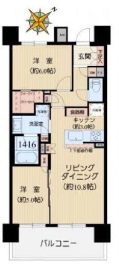 小石川アインス 7階 間取り図