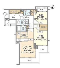ロイヤルシーズン白金台 2階 間取り図