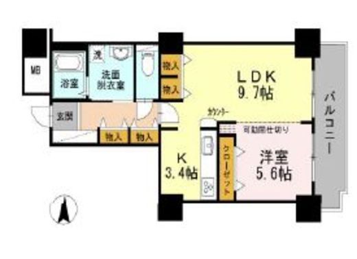 品川シーサイドビュータワー2 1708 間取り図