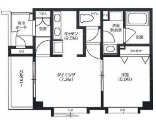 トゥールロワイヤル神宮前 2階 間取り図