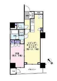 レフィール銀座フロント 8階 間取り図