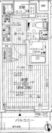 エステムプラザ品川大崎駅前レジデンシャル 604 間取り図