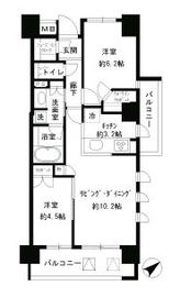 パークホームズ目黒リバーサウスアーバンレジデンス 9階 間取り図