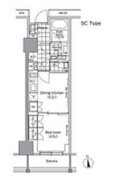 パークハビオ門前仲町 304 間取り図