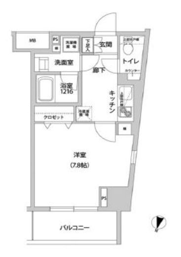 ドミール青柳 206 間取り図