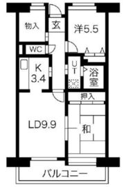 アクティ目黒駅前 1号棟 1106 間取り図
