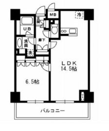 イクサージュ目黒 6階 間取り図