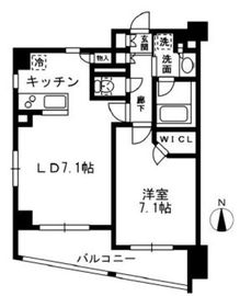 レジディア中落合 B704 間取り図