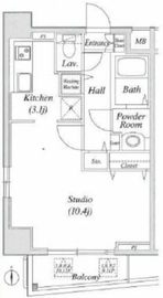 メイクスデザイン西麻布 501 間取り図