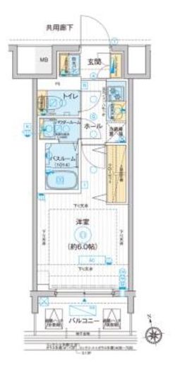 ディームス品川南大井 1107 間取り図