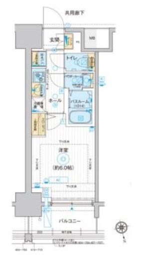 ディームス品川南大井 316 間取り図
