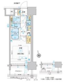 ディームス品川南大井 1102 間取り図