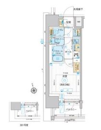 ディームス品川南大井 301 間取り図