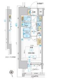 ディームス品川南大井 313 間取り図