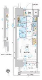 ディームス品川南大井 811 間取り図