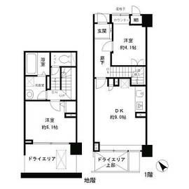 レジディア六本木檜町公園 103 間取り図