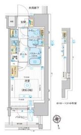 ディームス品川南大井 1116 間取り図