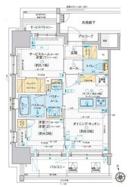 ディームス品川南大井 801 間取り図