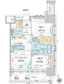 ディームス品川南大井 810 間取り図