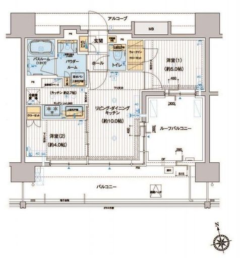 ディームス品川南大井 1402 間取り図