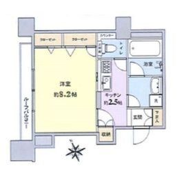 シティハイツ白金高輪 10階 間取り図