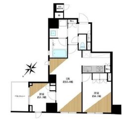 オープンレジデンシア銀座築地 4階 間取り図