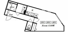 ブランシェ東麻布 401 間取り図