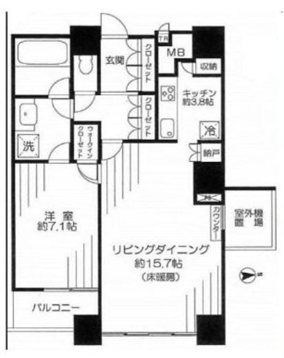 ザ・タワーズ台場 ウエスト 12階 間取り図