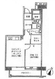 アクティ目黒駅前 1号棟 621 間取り図