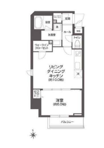 ルクレ上野 201 間取り図